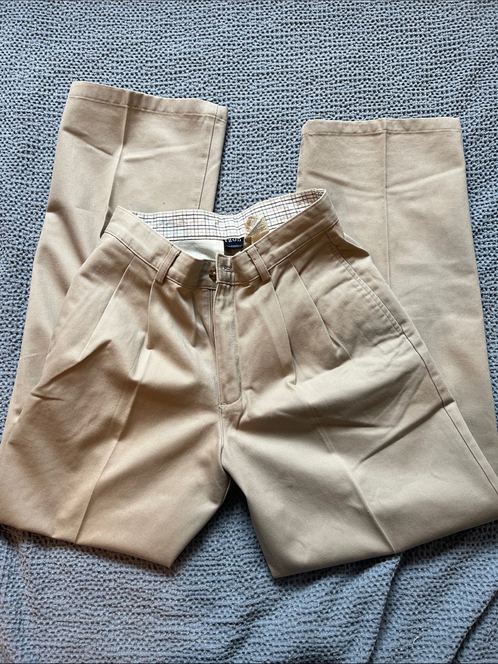 Izod Boys Tan Pleated Chinos